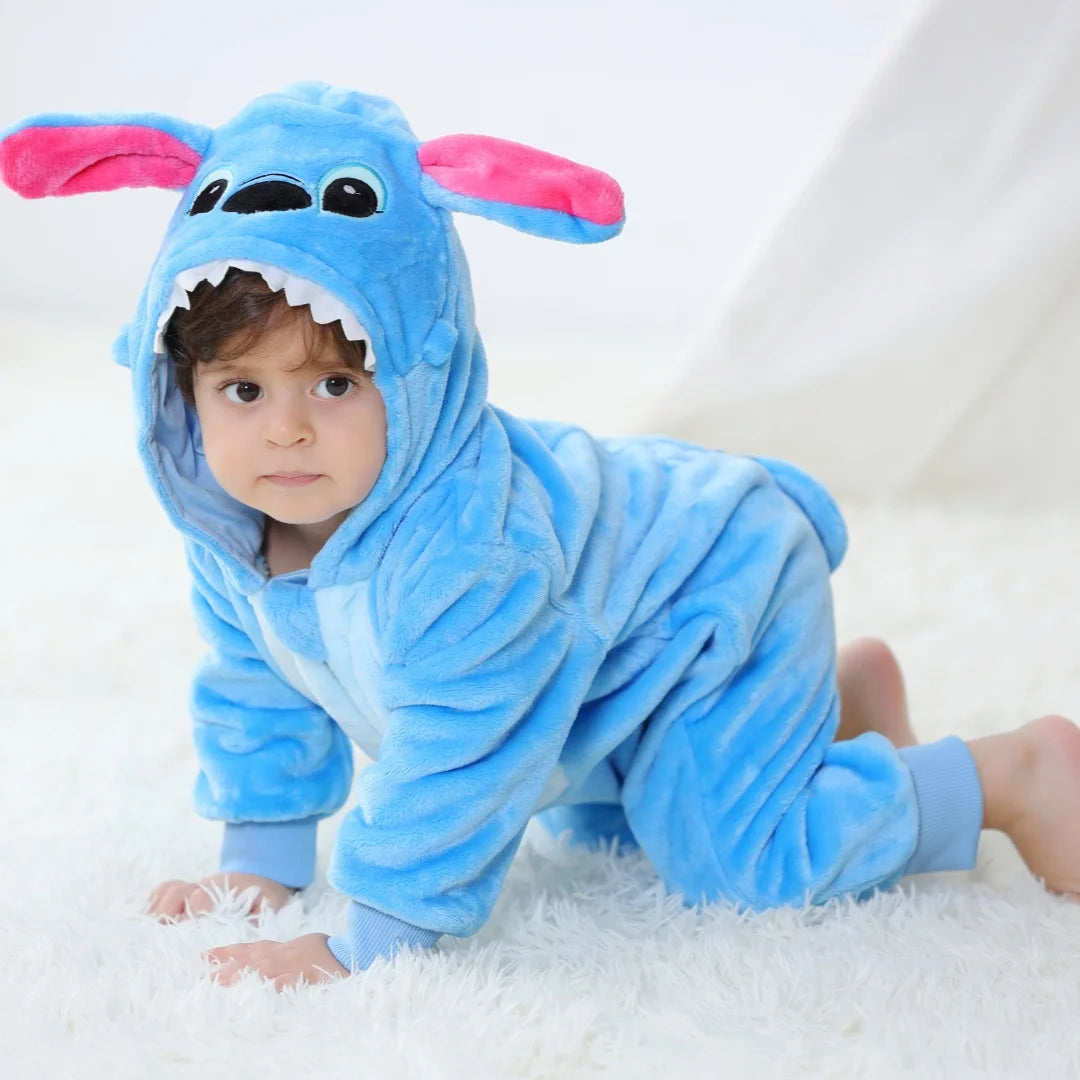 Long Sleeve Cartoon Animal Jumpsuit