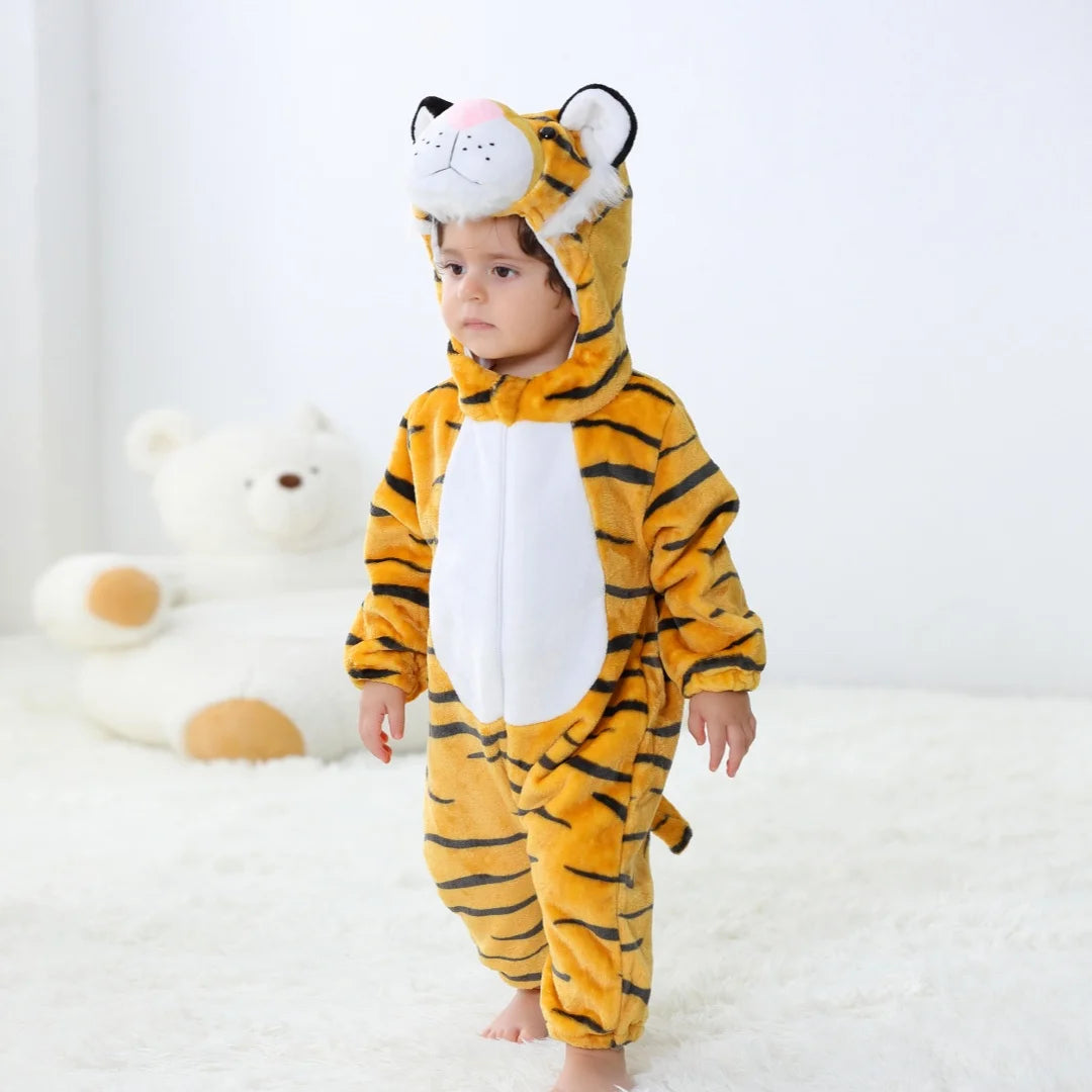 Long Sleeve Cartoon Animal Jumpsuit