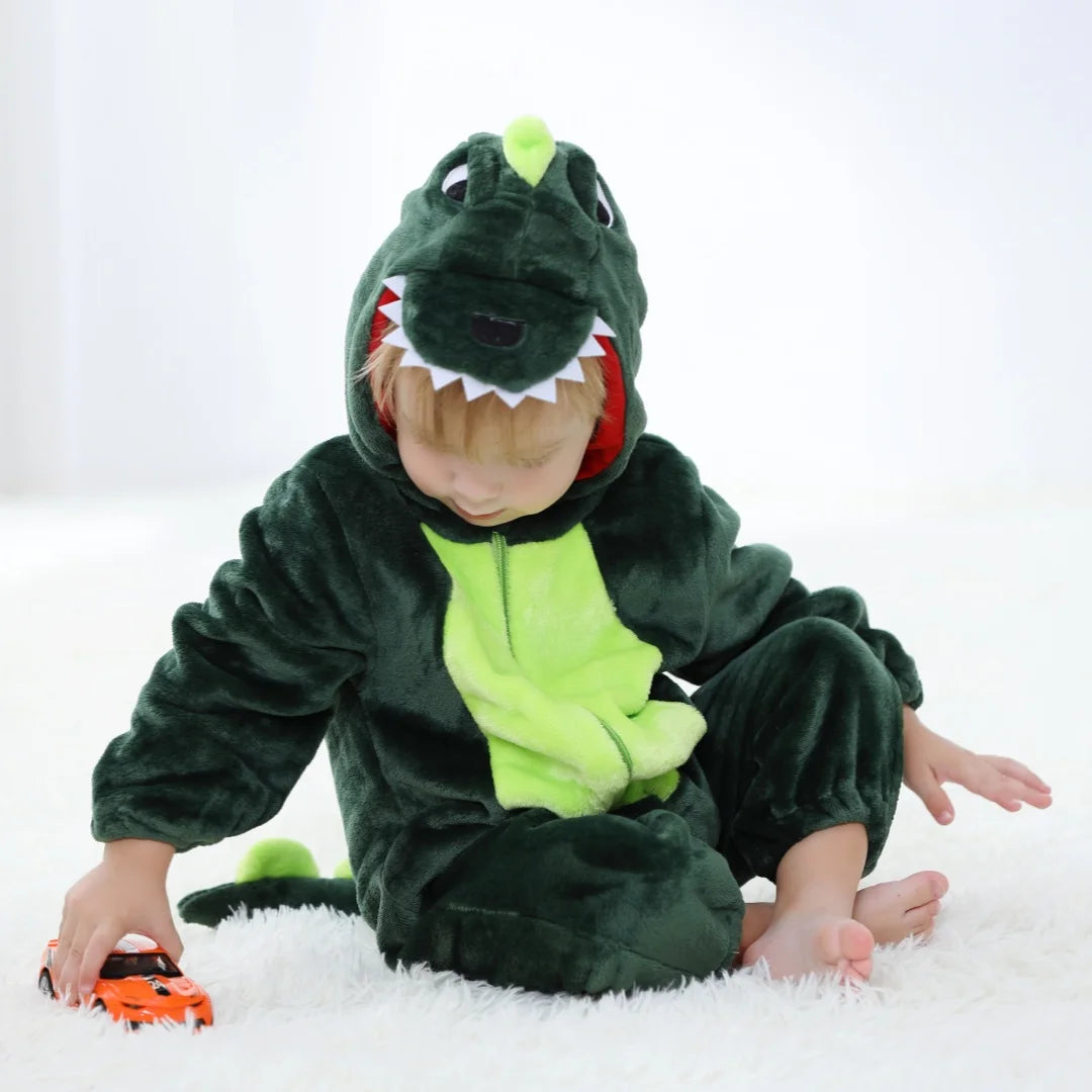 Long Sleeve Cartoon Animal Jumpsuit