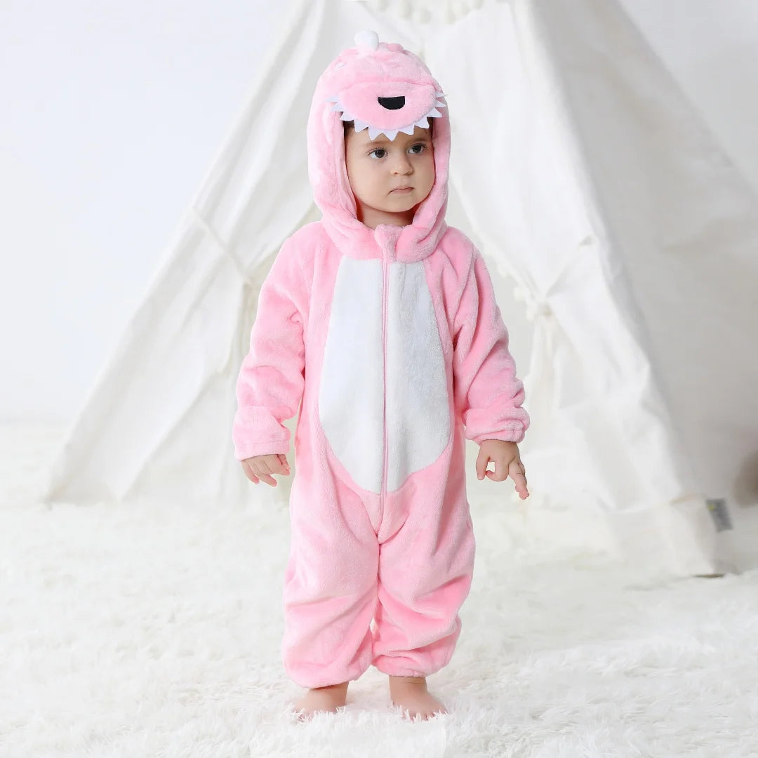 Long Sleeve Cartoon Animal Jumpsuit