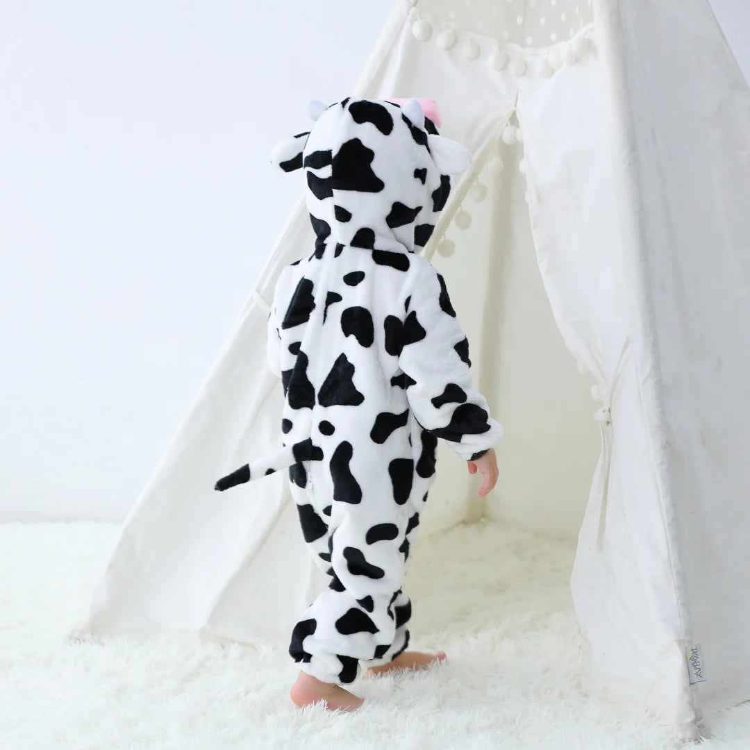 Long Sleeve Cartoon Animal Jumpsuit