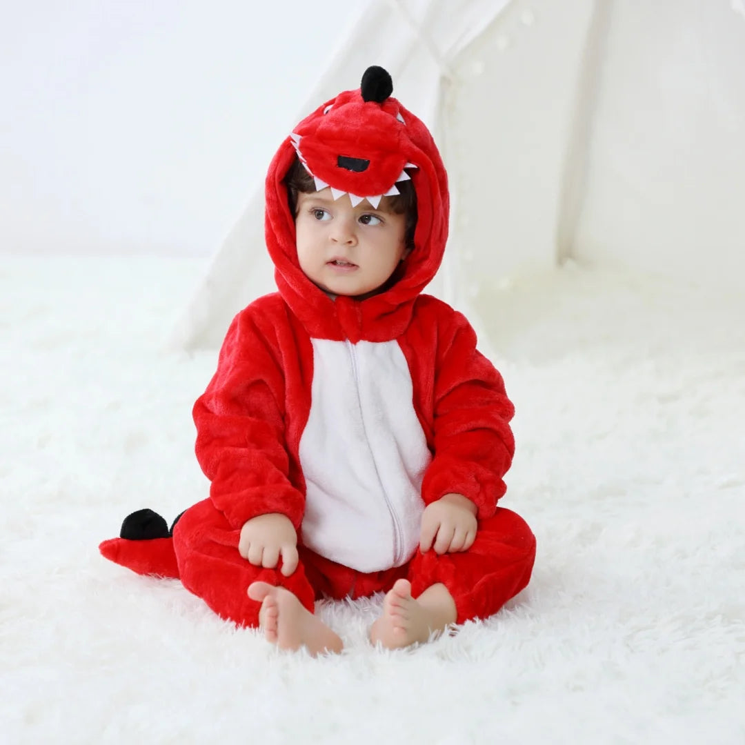 Long Sleeve Cartoon Animal Jumpsuit