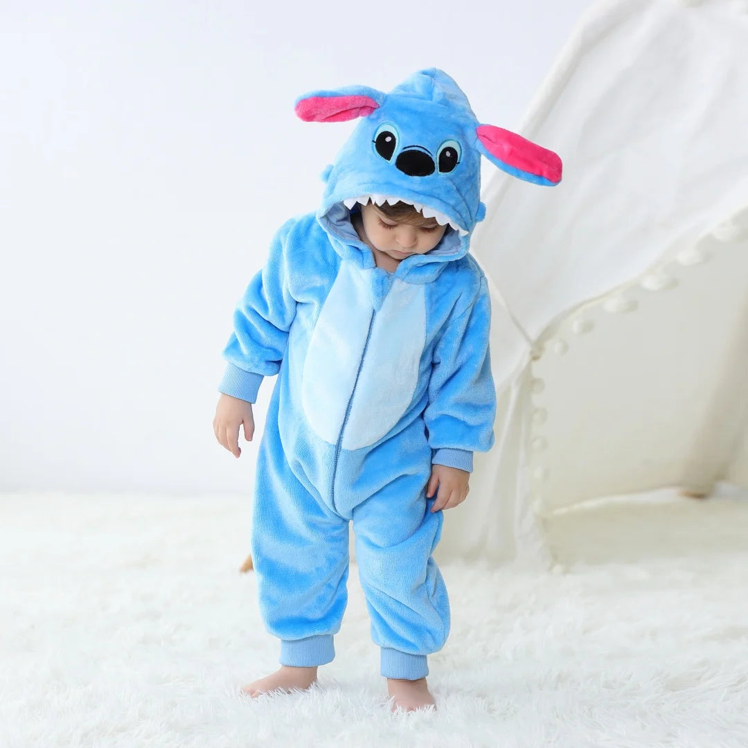 Long Sleeve Cartoon Animal Jumpsuit