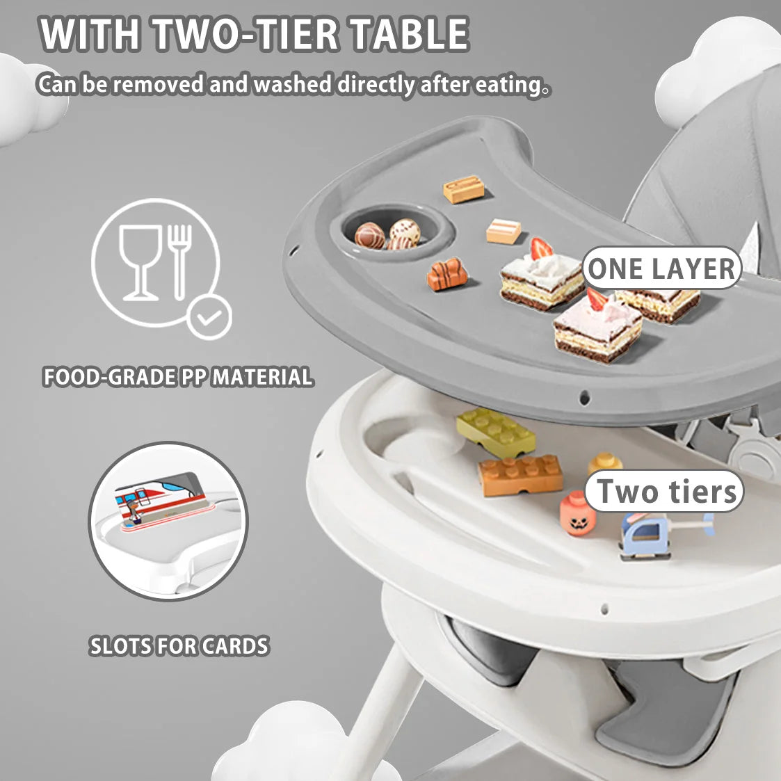 3-in-1 High Chair with Tray