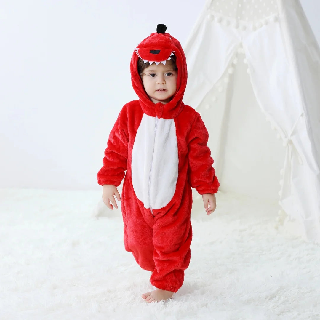 Long Sleeve Cartoon Animal Jumpsuit