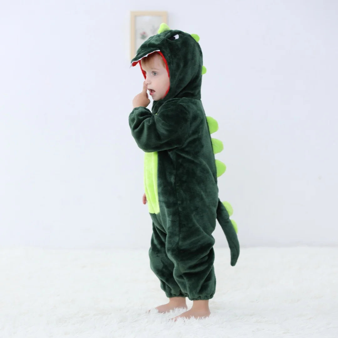 Long Sleeve Cartoon Animal Jumpsuit