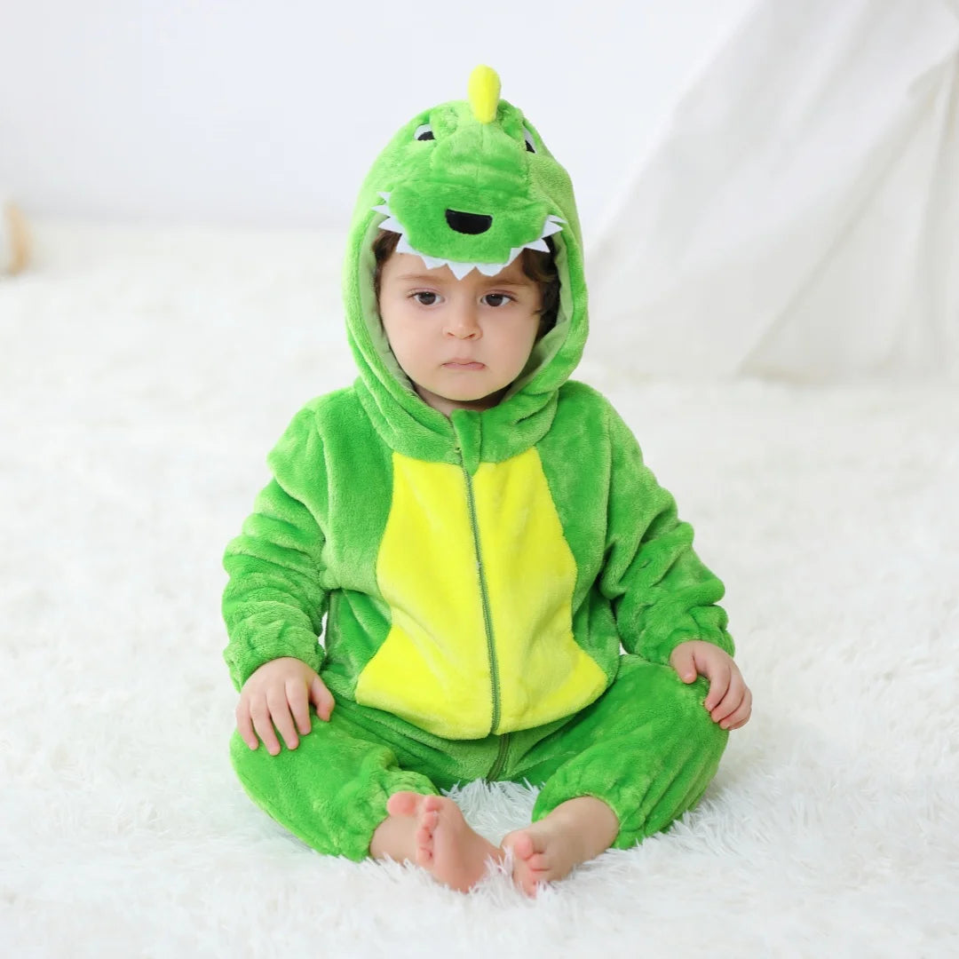 Long Sleeve Cartoon Animal Jumpsuit