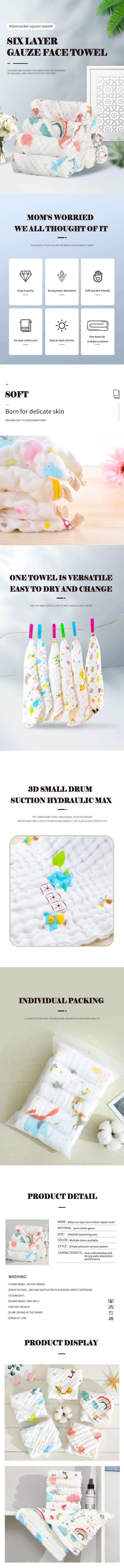 5 PCS Muslin Cotton Swaddles