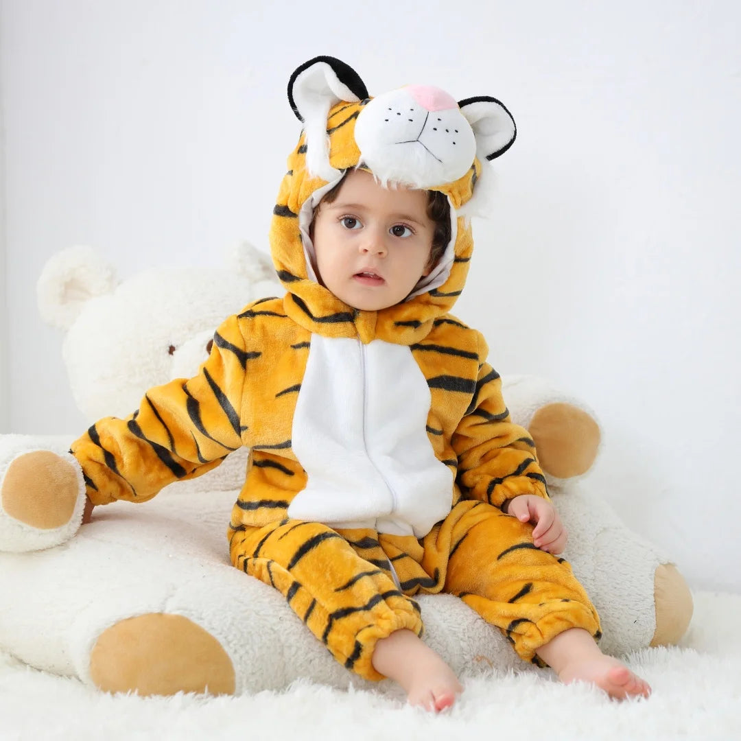Long Sleeve Cartoon Animal Jumpsuit