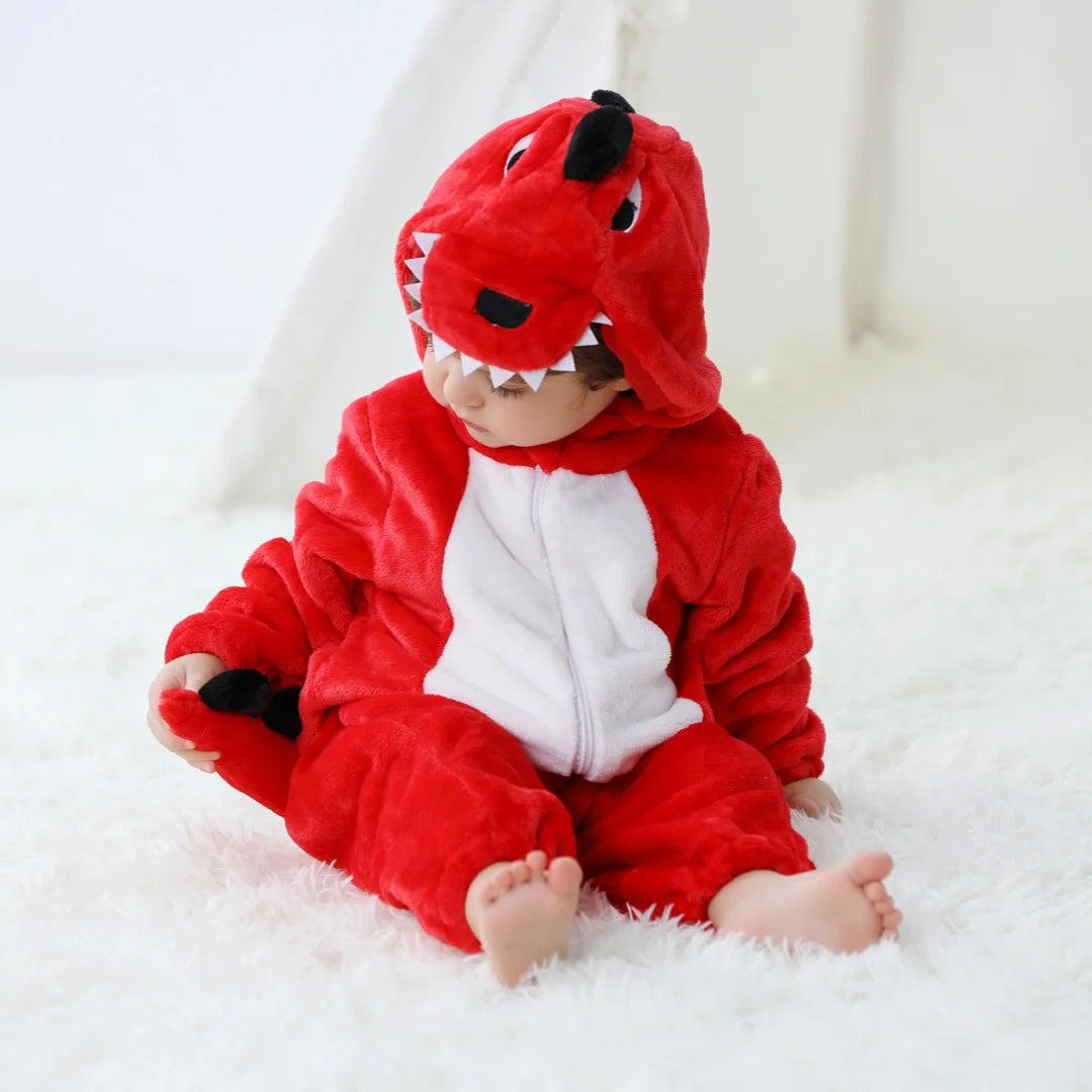 Long Sleeve Cartoon Animal Jumpsuit