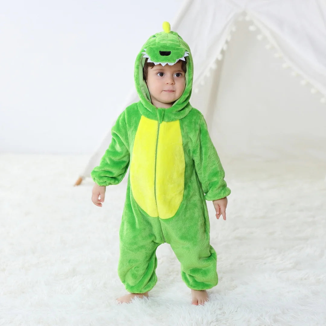 Long Sleeve Cartoon Animal Jumpsuit