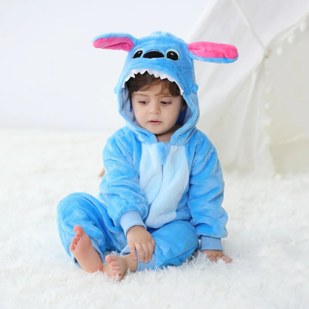Long Sleeve Cartoon Animal Jumpsuit