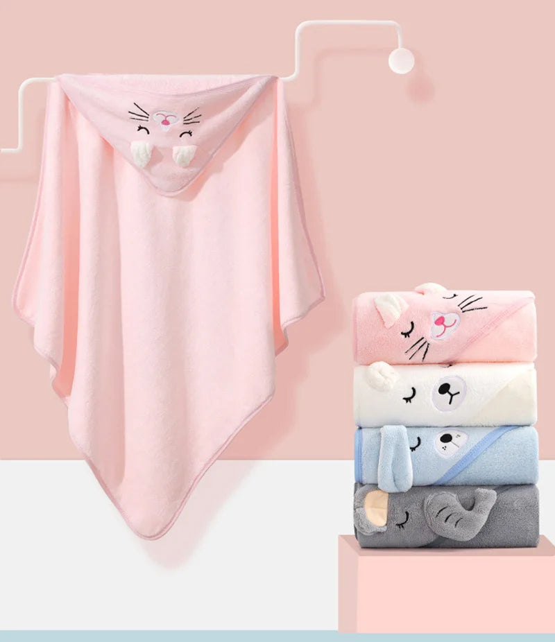 Animal Hooded Baby Bath Towels
