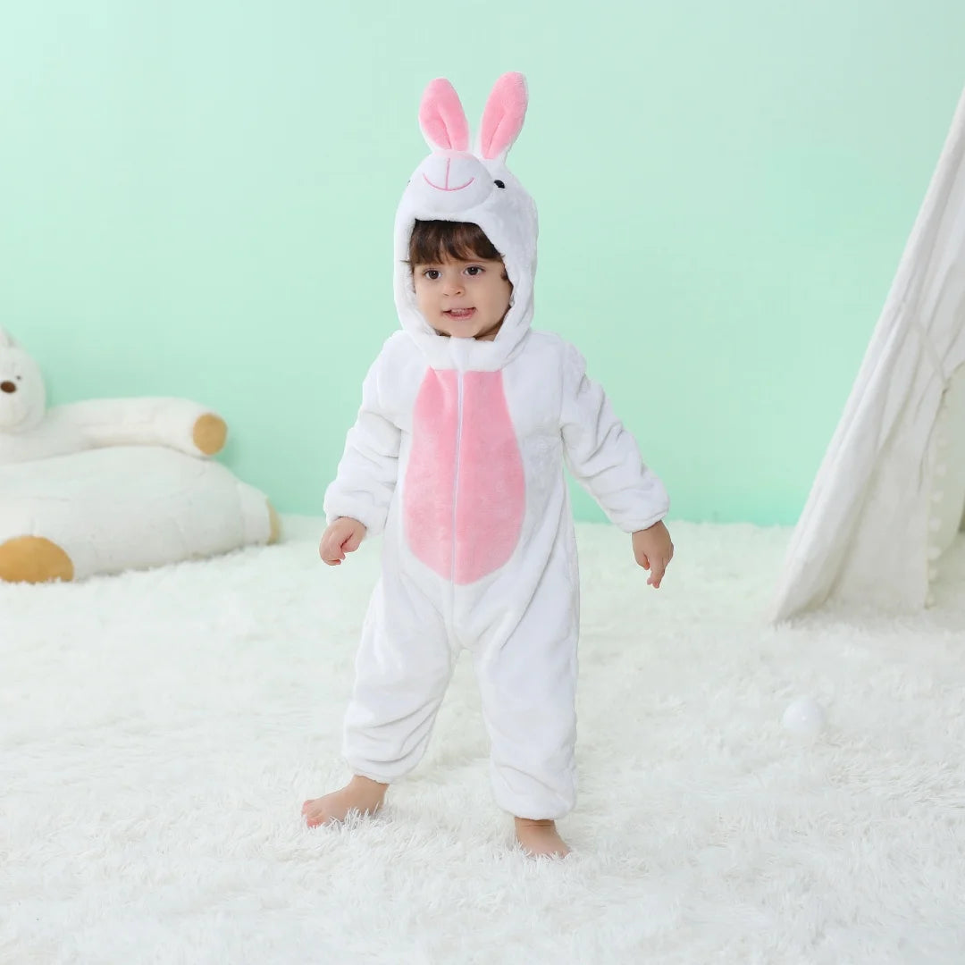 Long Sleeve Cartoon Animal Jumpsuit