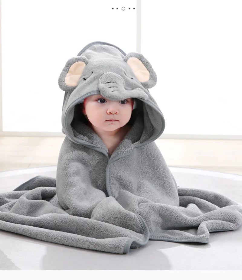 Animal Hooded Baby Bath Towels