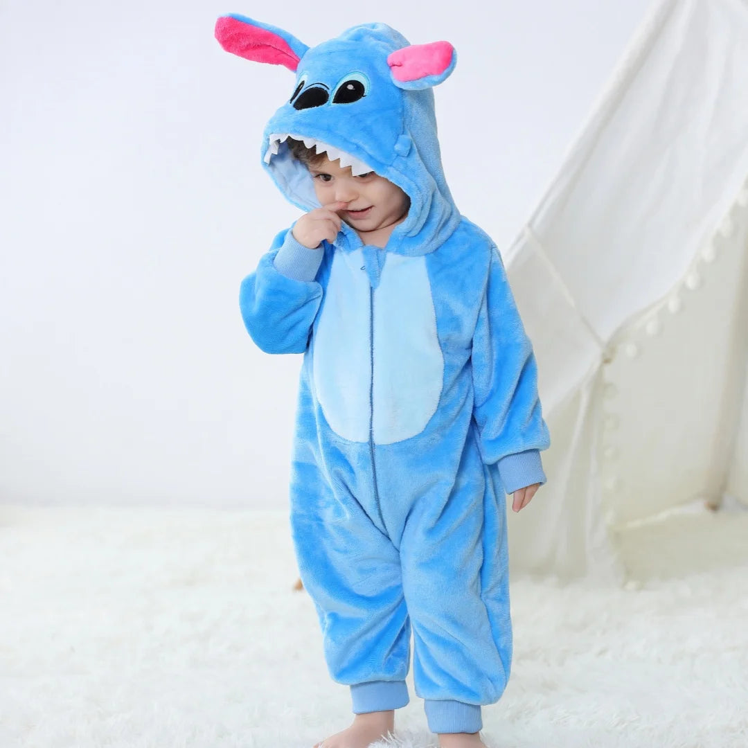 Long Sleeve Cartoon Animal Jumpsuit