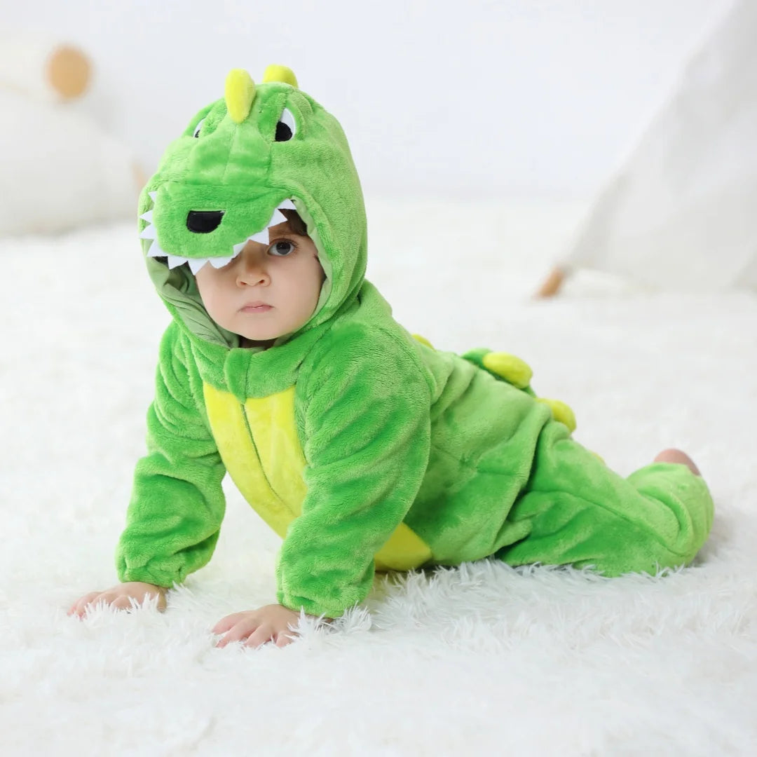 Long Sleeve Cartoon Animal Jumpsuit