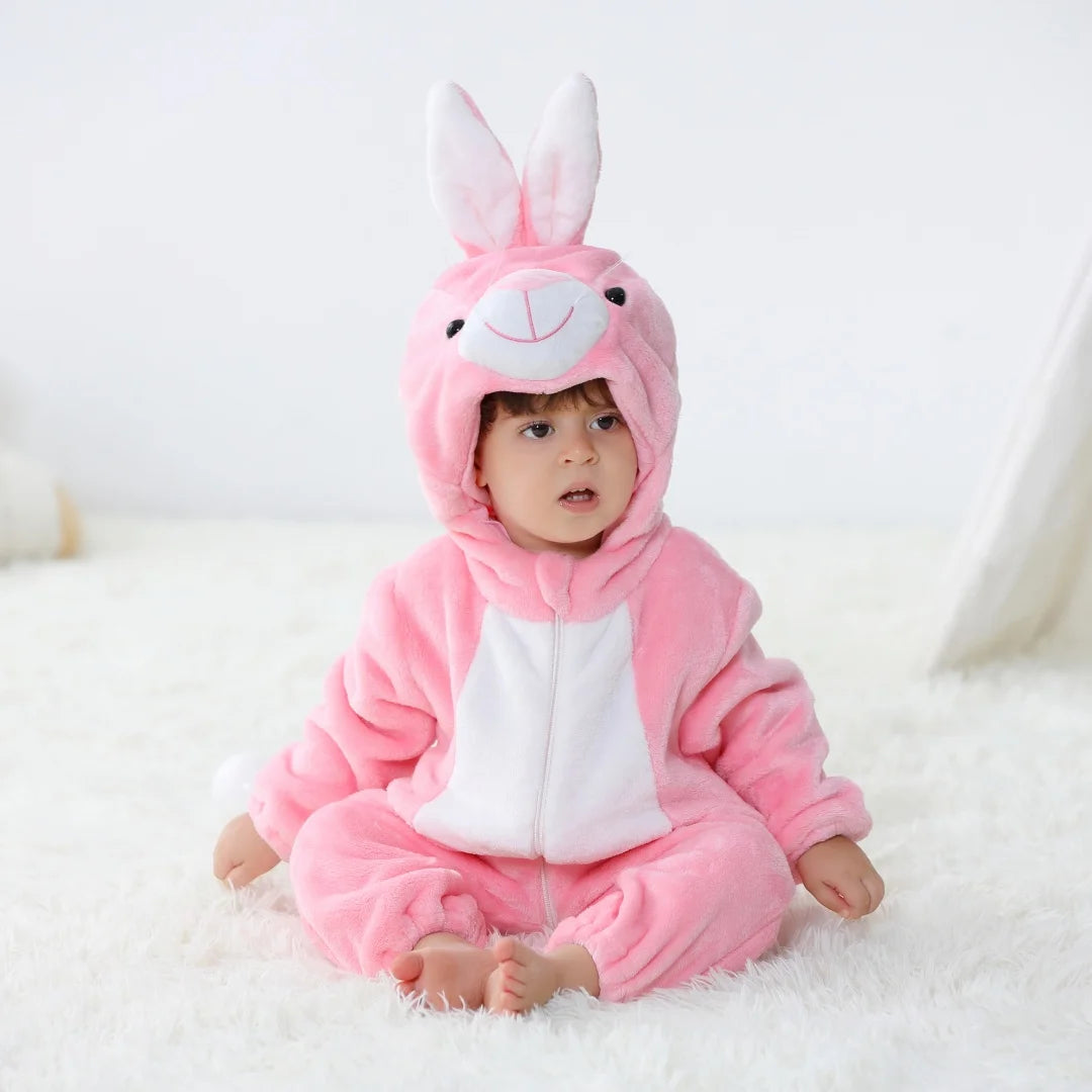 Long Sleeve Cartoon Animal Jumpsuit