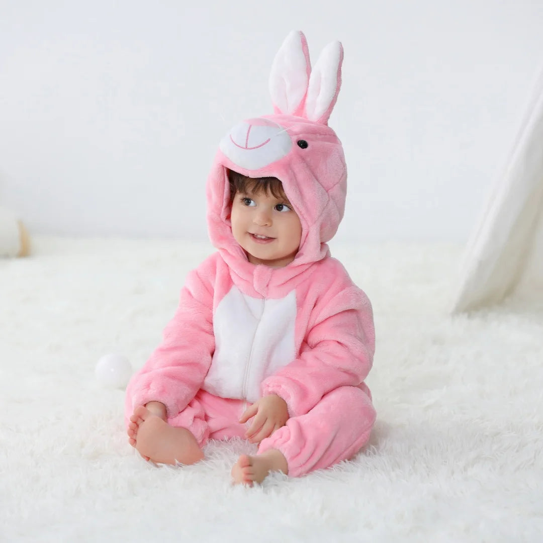 Long Sleeve Cartoon Animal Jumpsuit