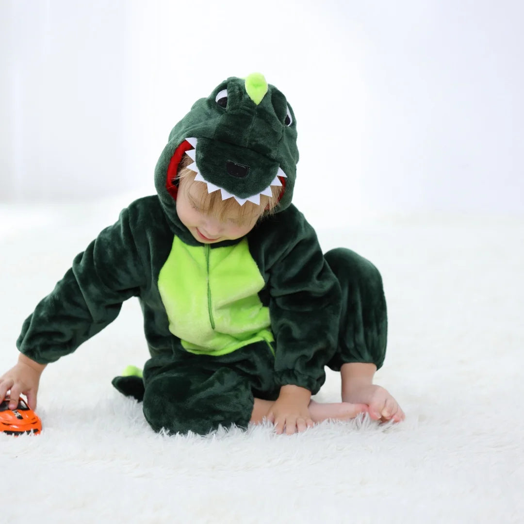 Long Sleeve Cartoon Animal Jumpsuit