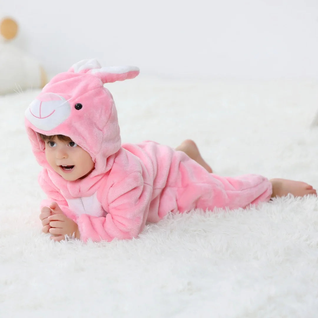 Long Sleeve Cartoon Animal Jumpsuit