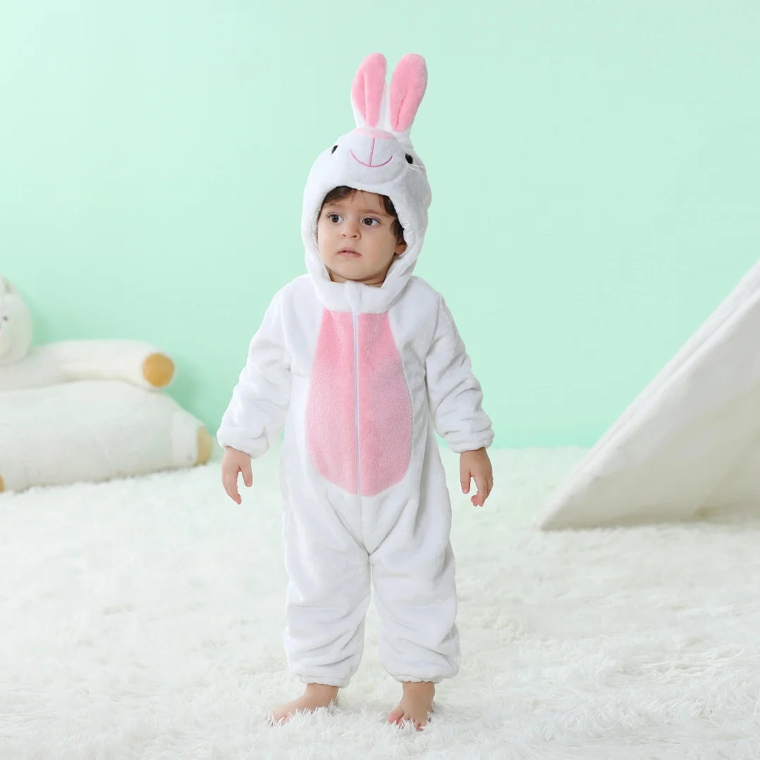 Long Sleeve Cartoon Animal Jumpsuit