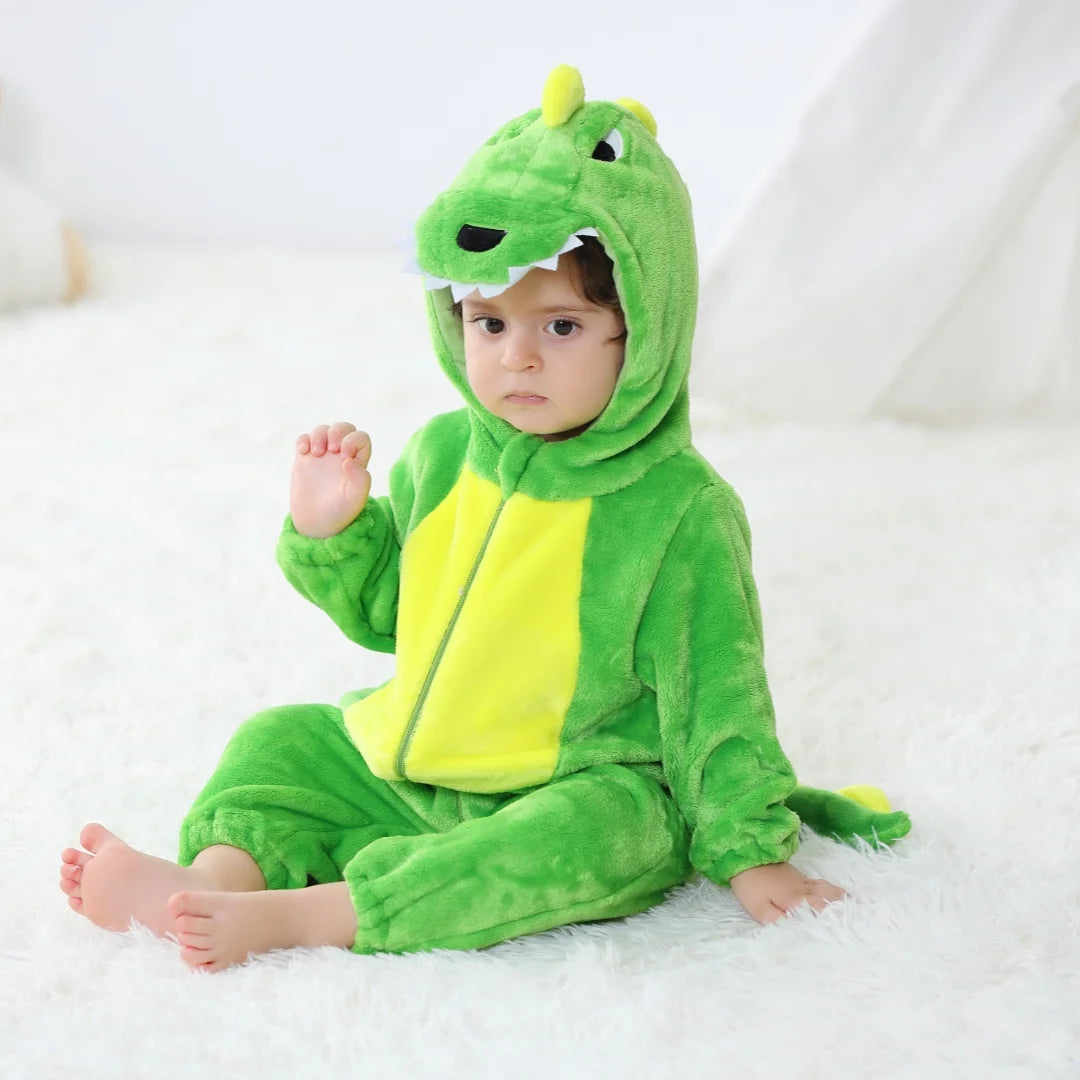 Long Sleeve Cartoon Animal Jumpsuit