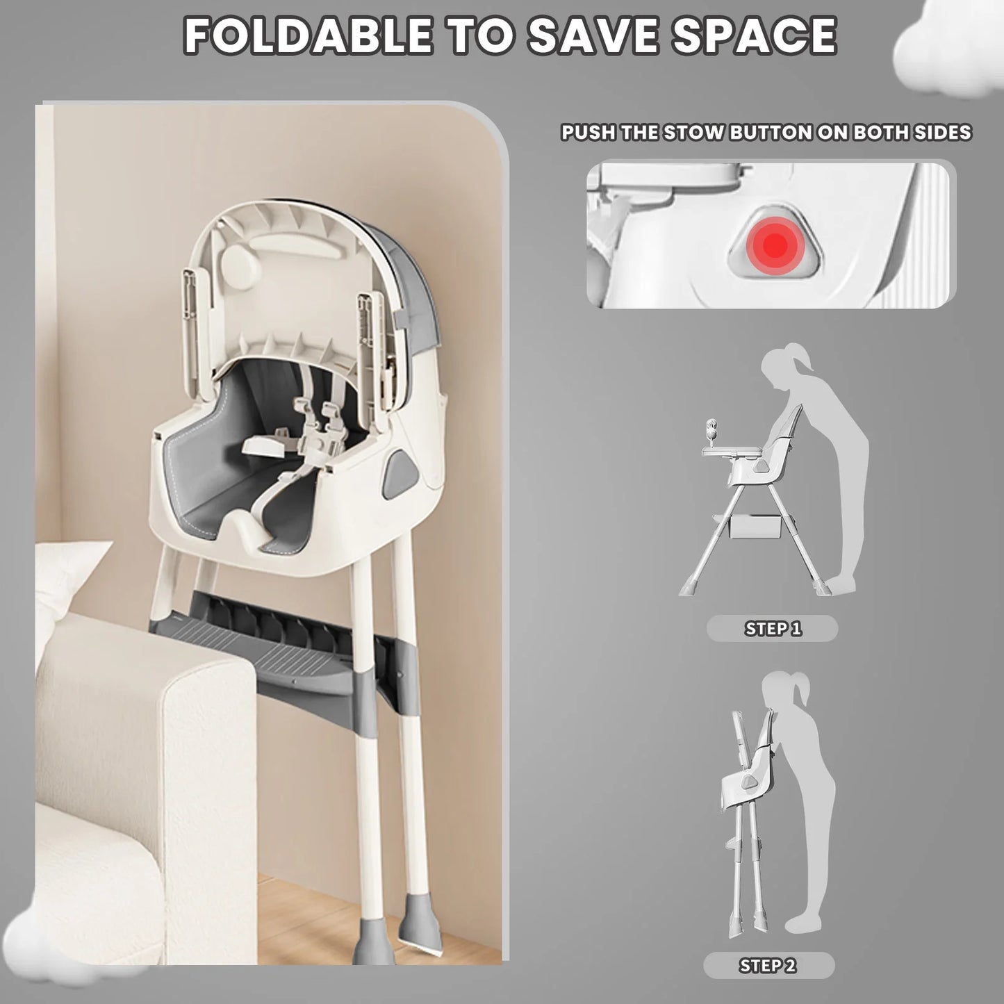 3-in-1 High Chair with Tray