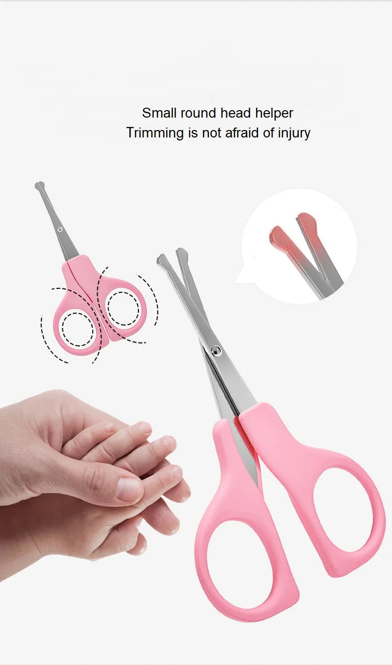 10pcs Infant Nail & Hair Care Set with Brush, Comb & Clippers