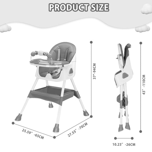 3-in-1 High Chair with Tray