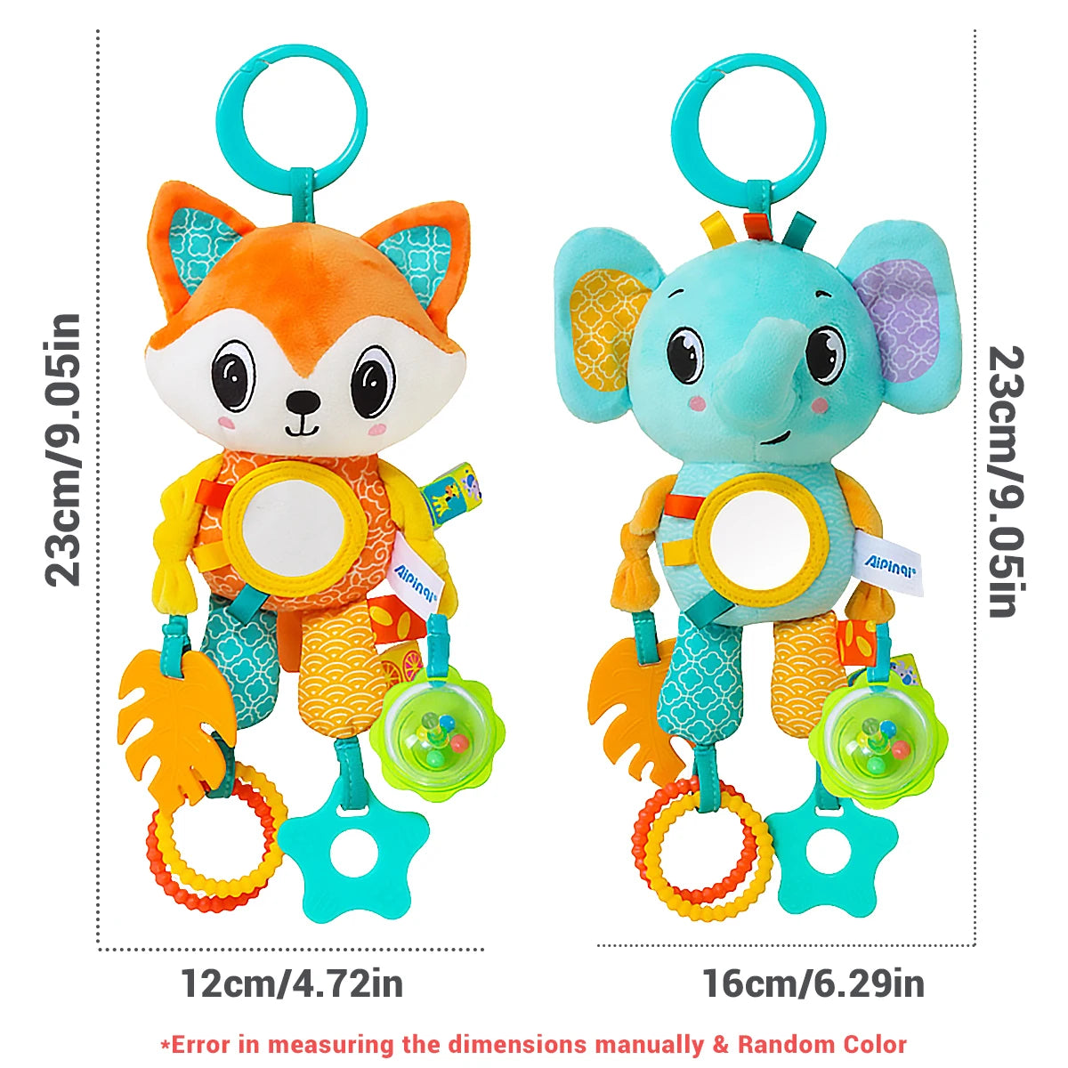 Plush Hanging Baby Toy with Teether