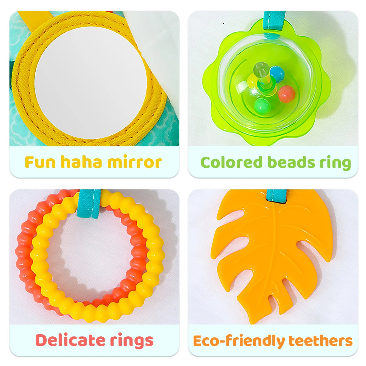 Plush Hanging Baby Toy with Teether