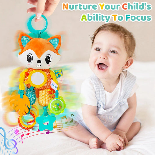 Plush Hanging Baby Toy with Teether