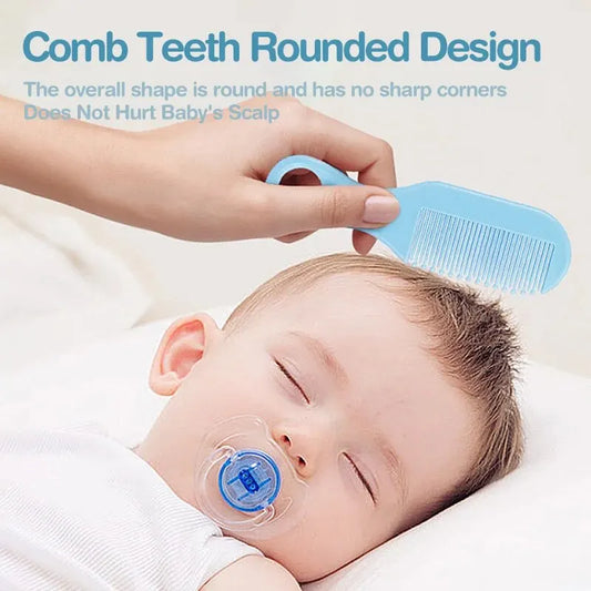 10pcs Infant Nail & Hair Care Set with Brush, Comb & Clippers
