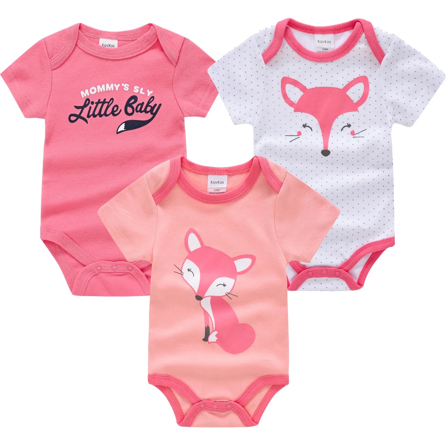 3-Piece Baby Girls Unicorn Bodysuits