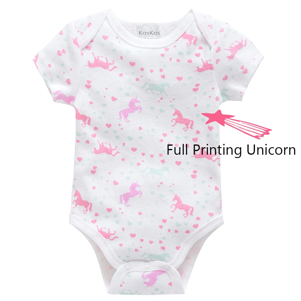 3-Piece Baby Girls Unicorn Bodysuits