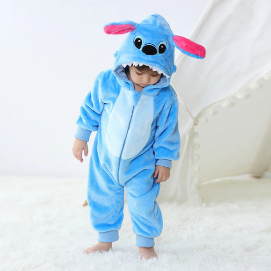 Long Sleeve Cartoon Animal Jumpsuit