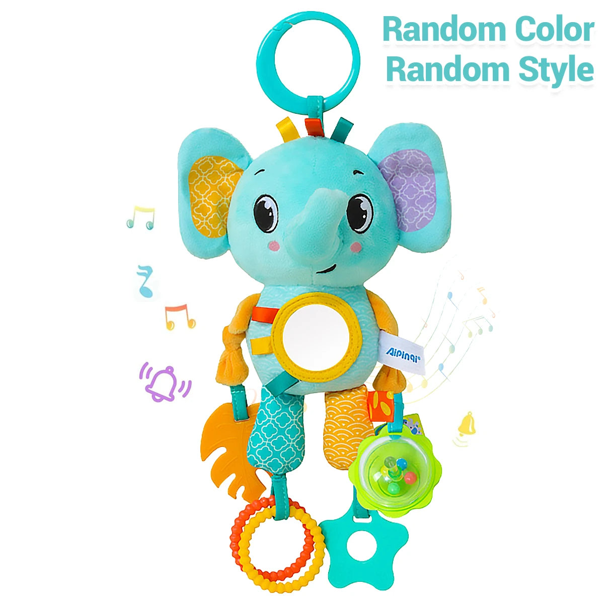 Plush Hanging Baby Toy with Teether