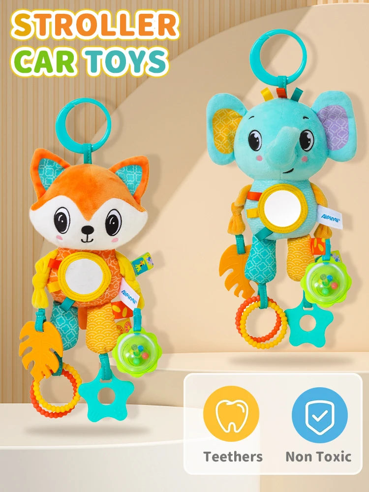 Plush Hanging Baby Toy with Teether